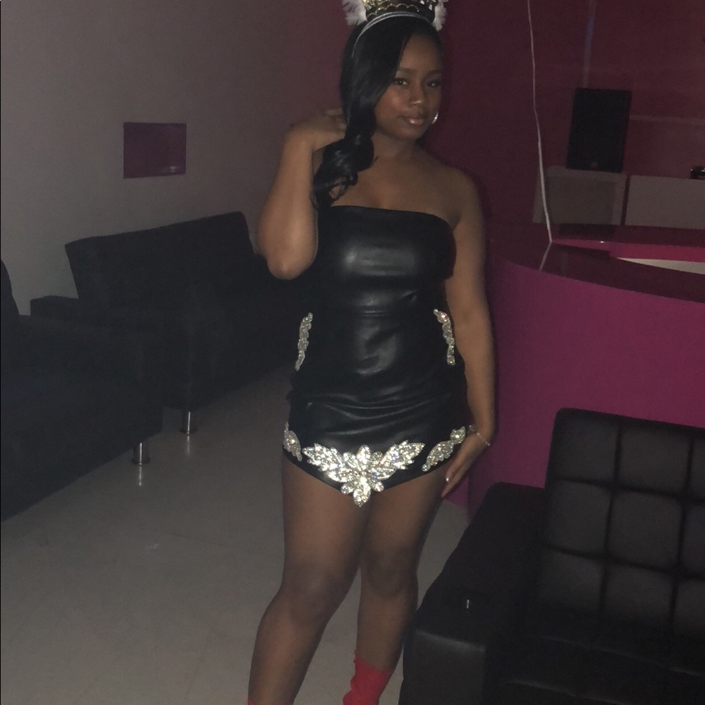 Faux leather Dress